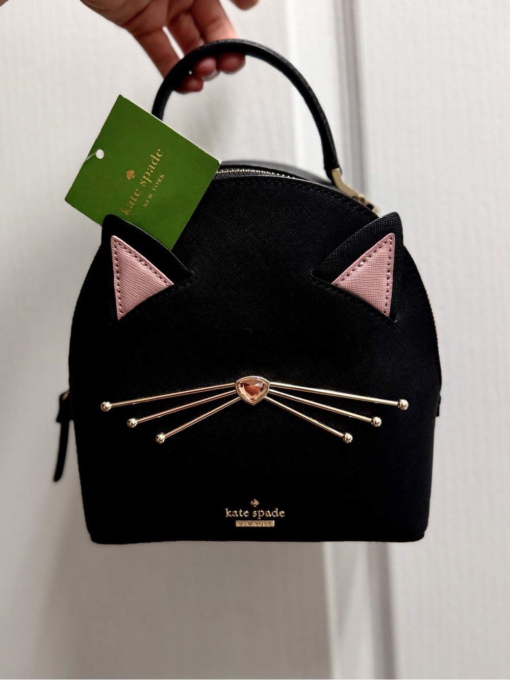 Kate Spade New York "Cat's Meow" Binx Convertible Mini Backpack